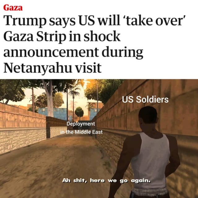 US deployment in the Gaza strip meme