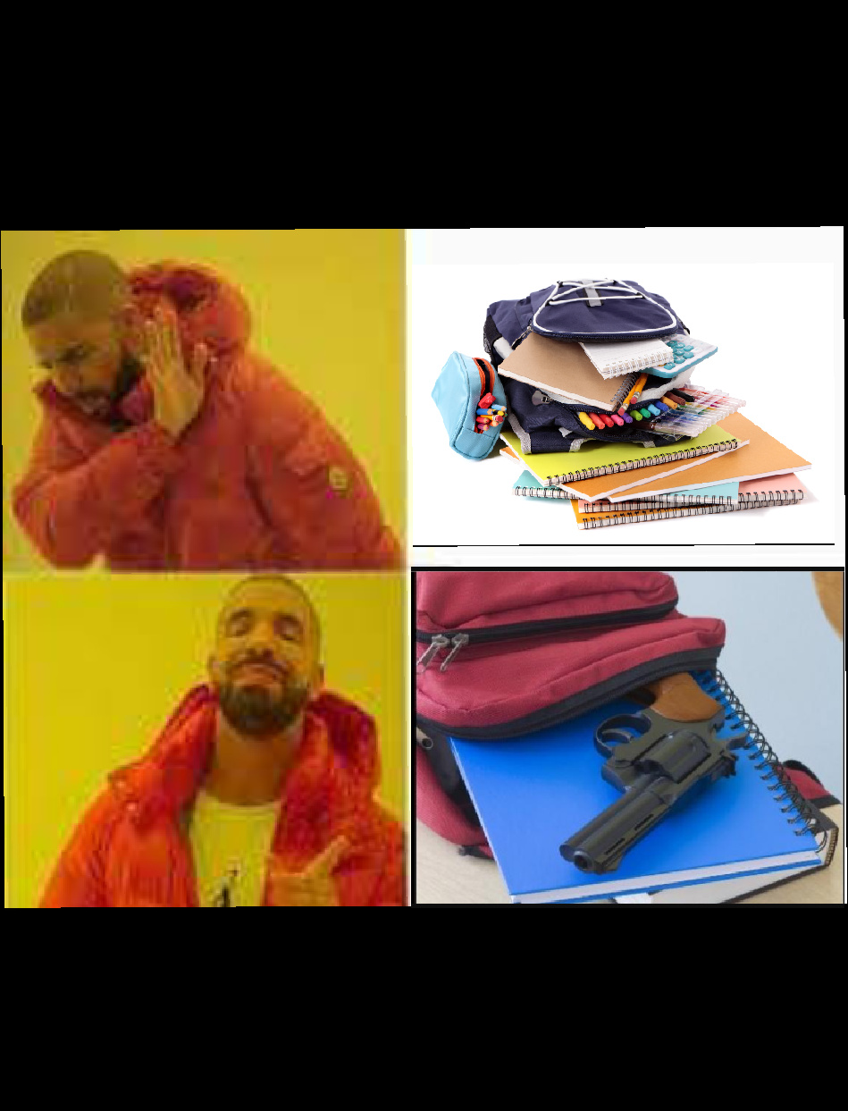 Back to school supplies - meme