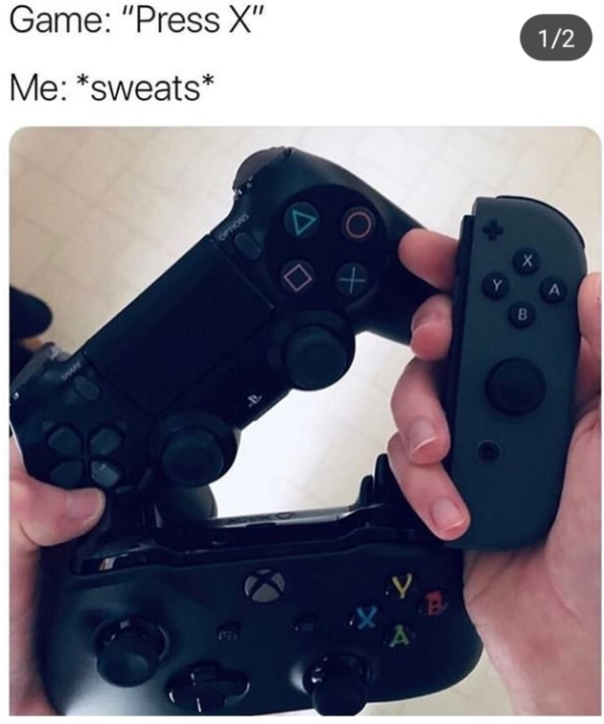 which controller is most comfortable - meme