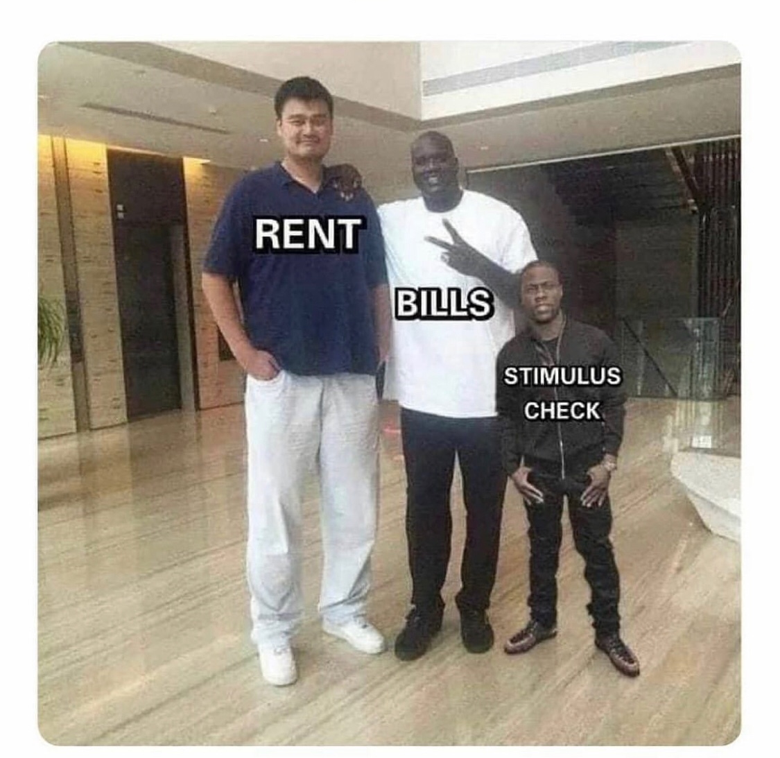 who else got shaq rent? - meme