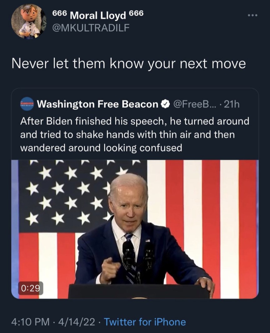 Biden is schizophrenic - meme