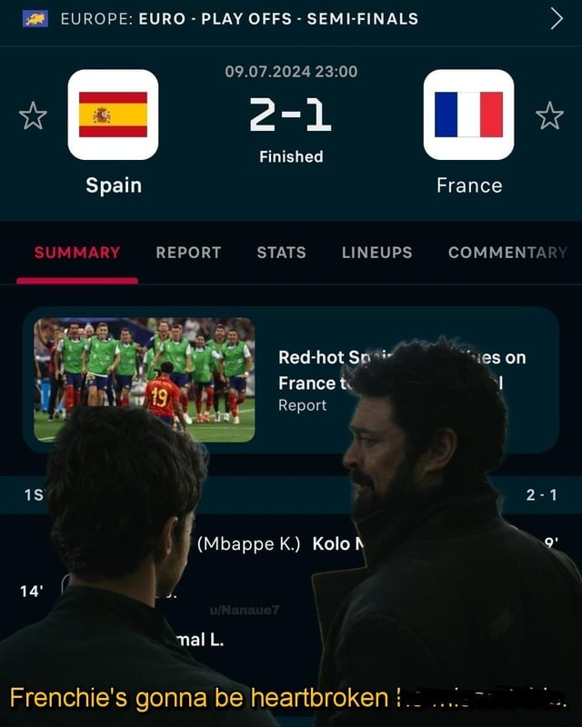 France loses, everybody is happy - meme