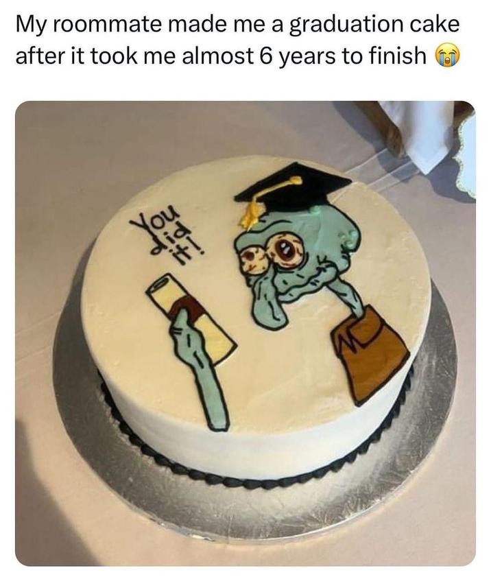 Wholesome graduation cake - meme