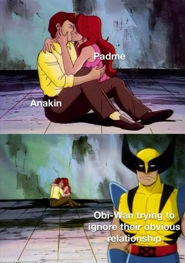 Everyone knew about Anakin and Padme - meme