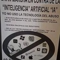 Protestar contra la inteligencia artificial con un aviso mal diseñado que demuestra estupidez natural, Argentina tenía que ser