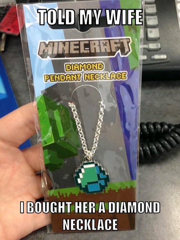 Never waste diamonds on a hoe - meme