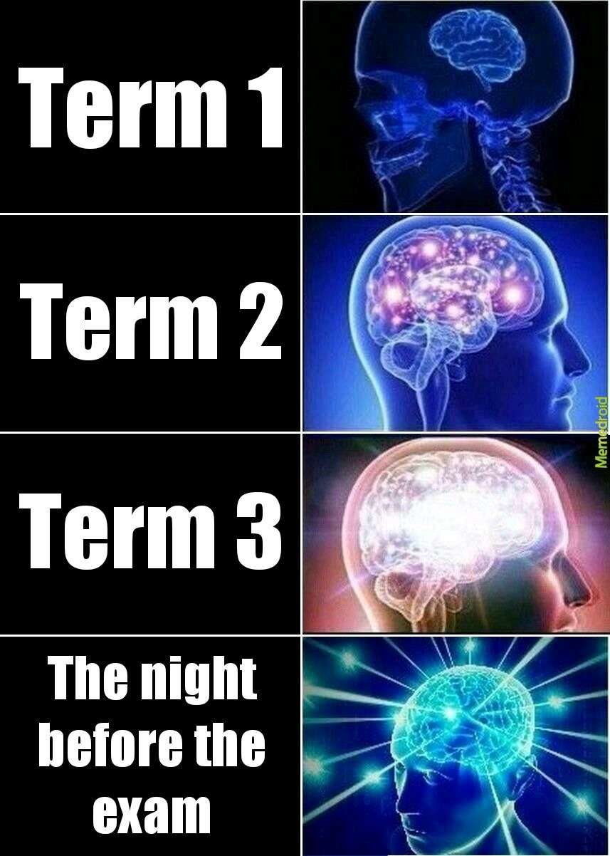The night before exams - meme
