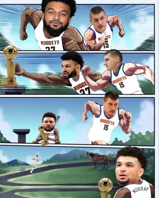 funny jokic meme after winning the NBA Champions