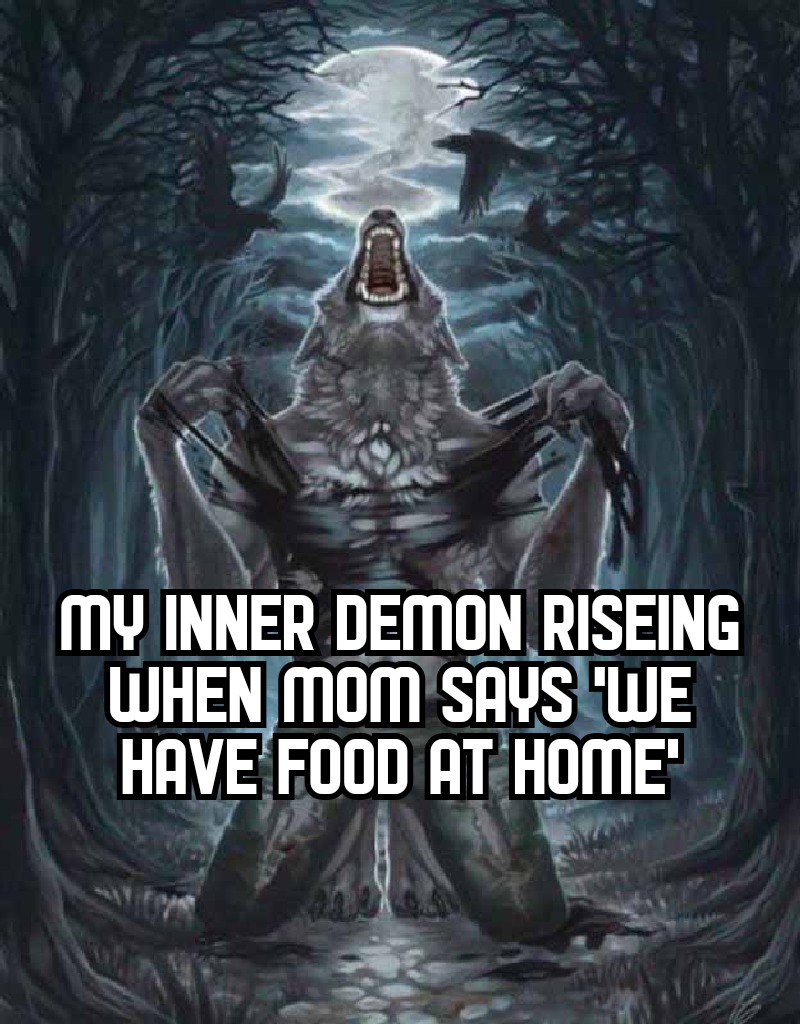 'Thers food at home' - meme