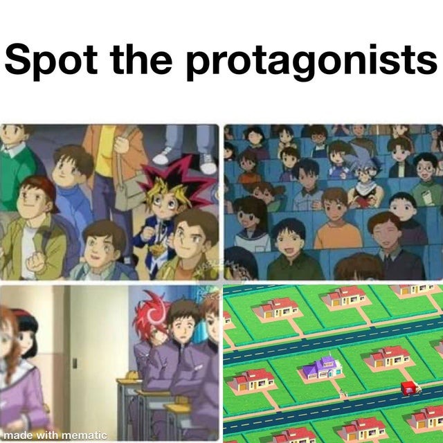 Spot the protagonists - meme