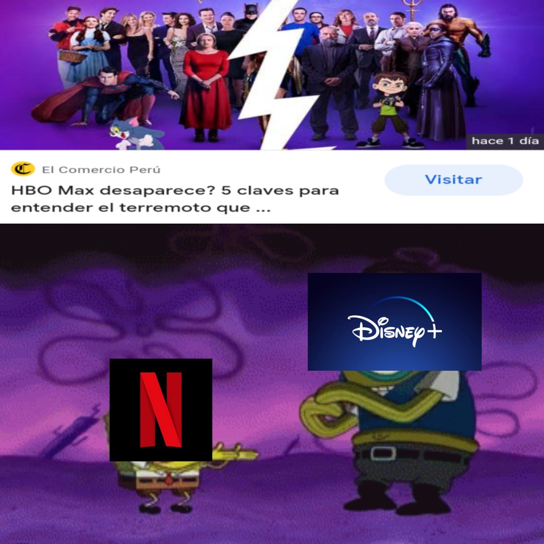 *Disney + y Netflix lo aprovechan epicamente*aunque no era reto para Disney + para Netflix si pero para Disney + ya no XD - meme