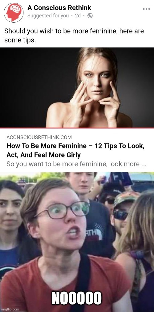 Not more feminine - meme