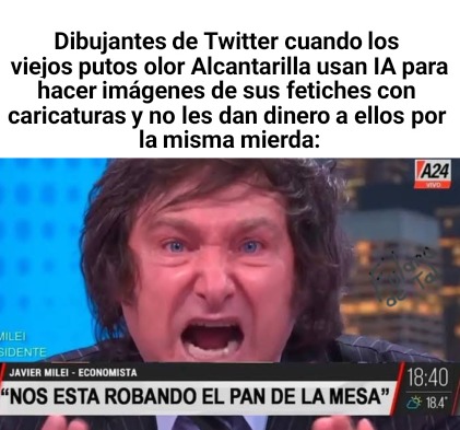 But comes mortadela: Nos están robando el Sans de la mesa - meme