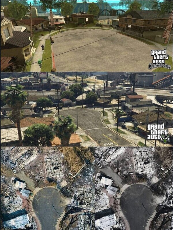 El callejón del GTA después de los fuegos de los Angeles - meme
