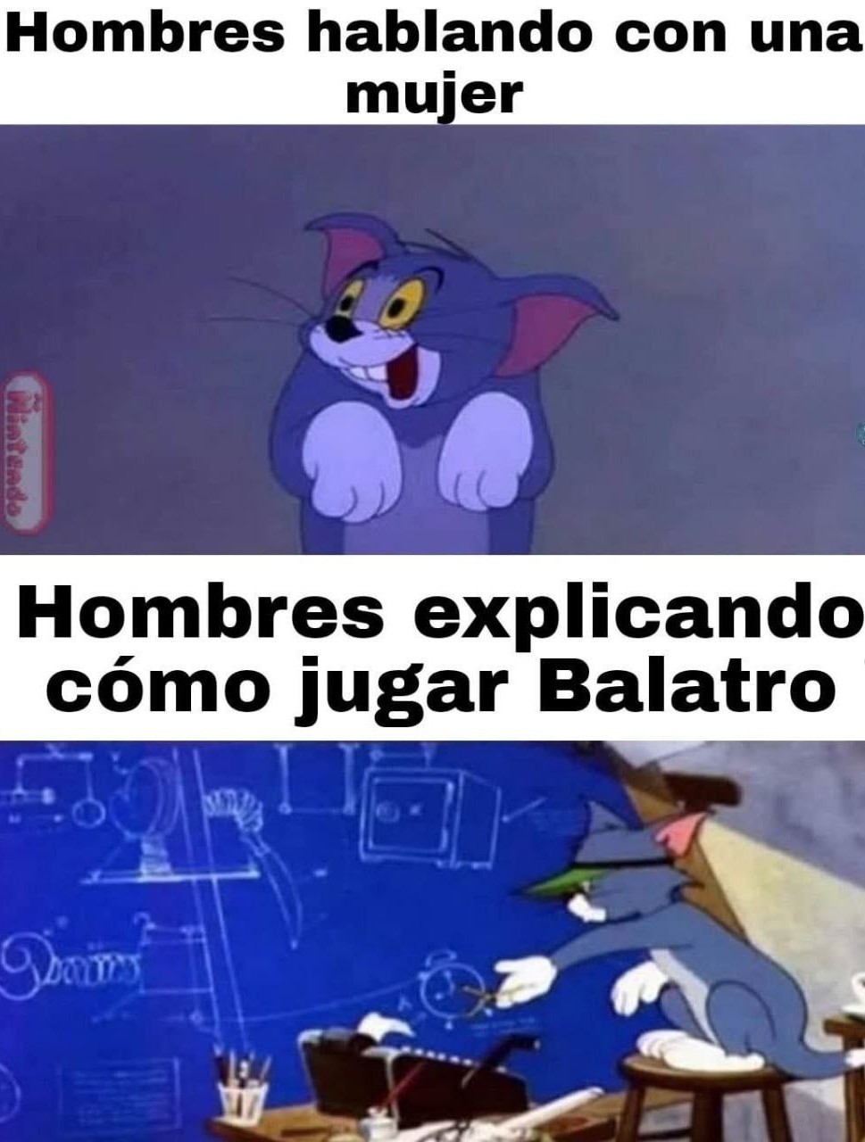 El meme de los bros explicando Balatro a la chavala random