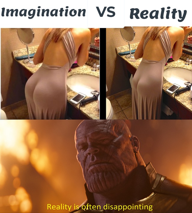 Imagination vs reality - meme