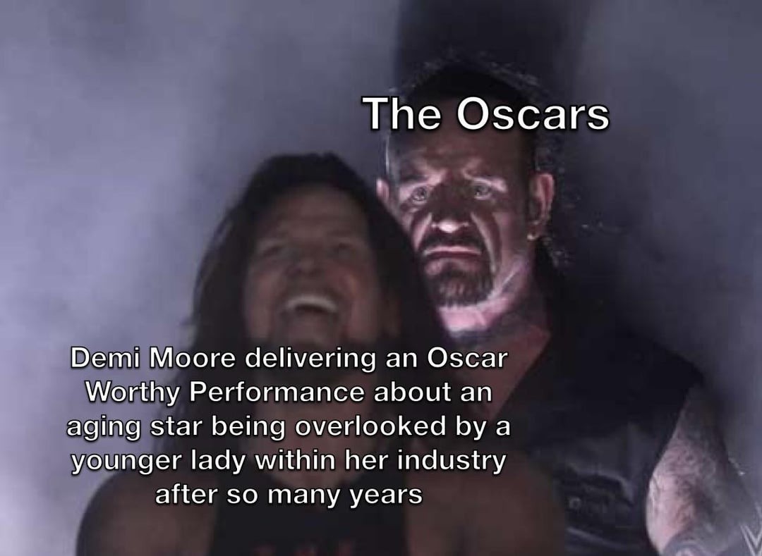 Demi Moore Oscars 2025 mem - meme