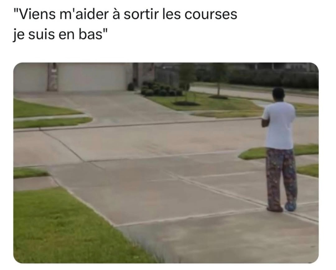 Viens m’aider avec les courses = déménagement surprise - meme