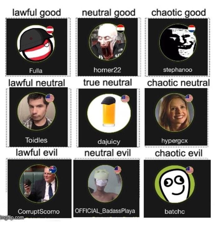 I had to use batch again, he was the last true chaotic evil memedroider