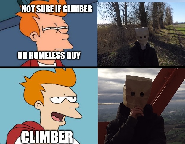The homeless Climber - meme