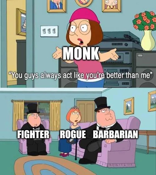 Monk dnd meme