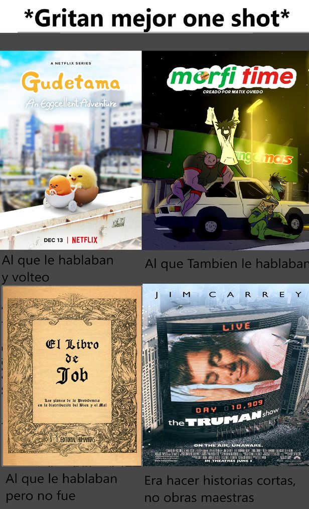 Y mira que a mi no me gusta matixovideo, pero hay que admitir que hay se la safo PD: no se si poner el show de truman hay, pero lo puse igual - meme