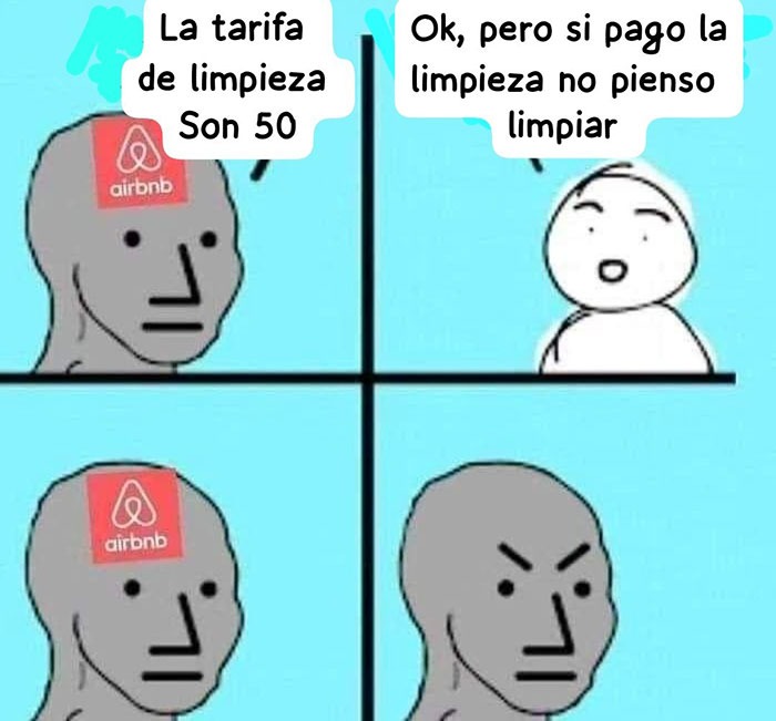 airbnb modo estafa - meme