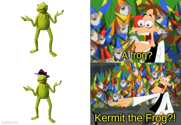Kermit the Frog as a Secret Agent - meme