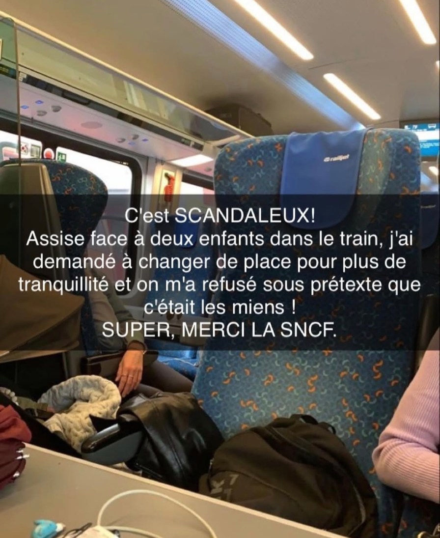J’ai demandé à changer de place… mais c’étaient MES enfants - meme