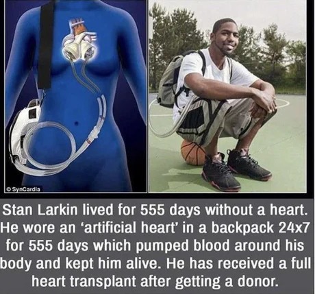 Man with bionic heart - meme