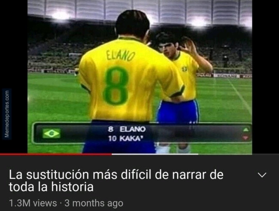 Sale Kaká por Elano, cómo más? - meme