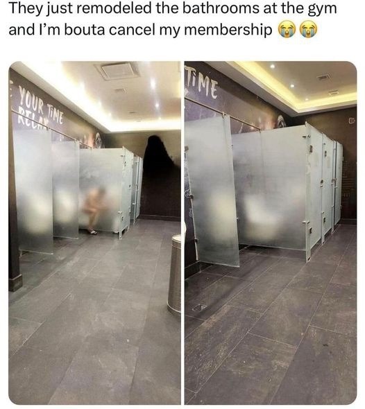 New gym bathrooms look like a horror film set - meme