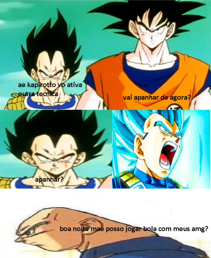 fiz no paint, me inspirei naqle do goku careca - meme