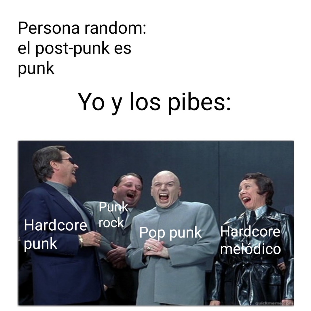 El post-punk NO es punk - meme