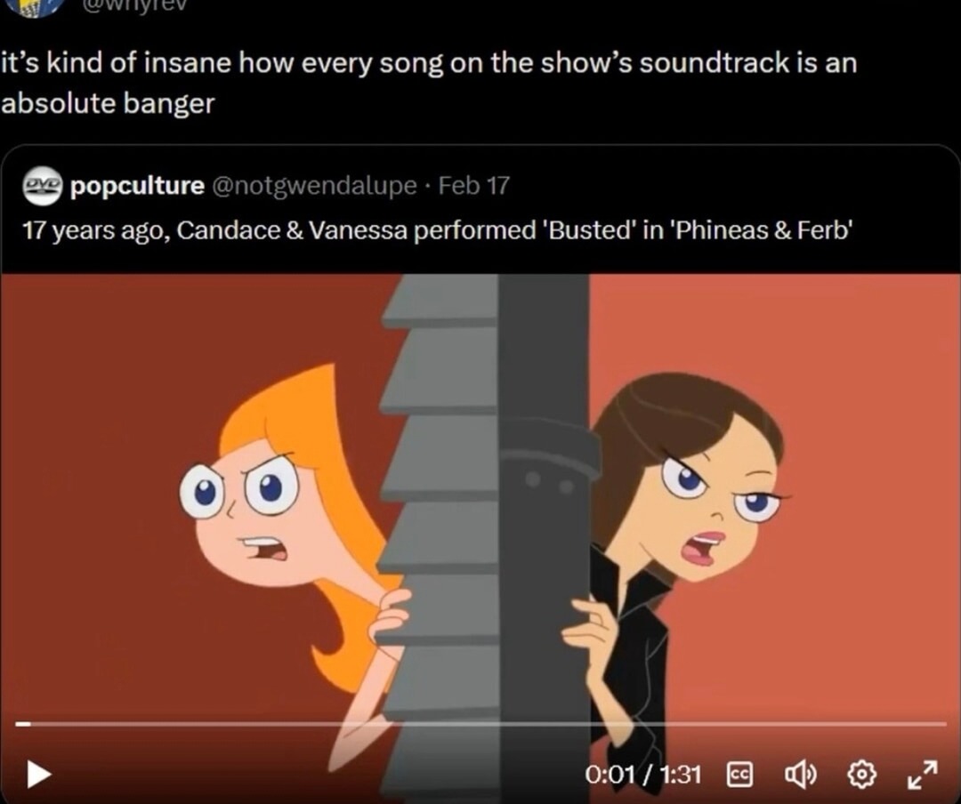Every song in Phineas & Ferb still slaps 17 years later - meme
