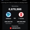 MrBeast just challenged the CEO of T-Series to a boxing match