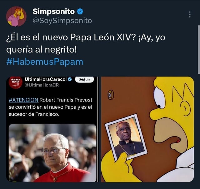 Memes del nuevo Papa León XIV, yo queria al negrito loco