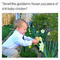 Smell the flower