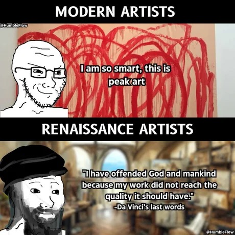 modern art vs renaissance art meme