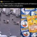 A Florida man attempting to steal $30,000 worth of Pokémon cards was stopped by 2 MMA coaches using jiu jitsu