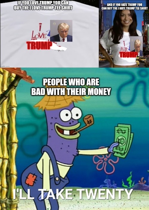 He will be paid by people from both parties - meme