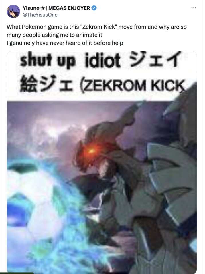 Zekrom kick meme