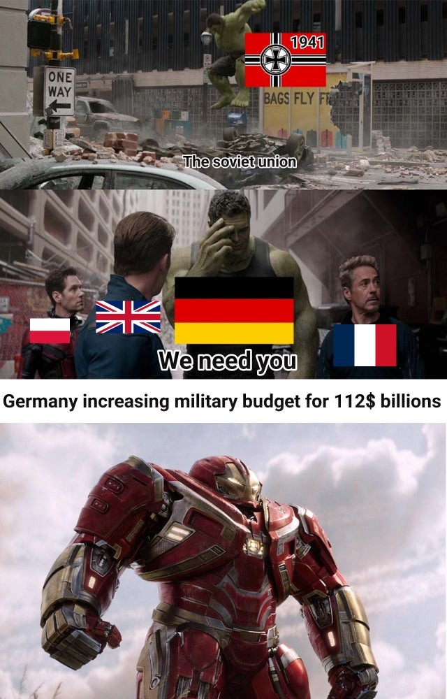 Germany is increasing military budget - meme