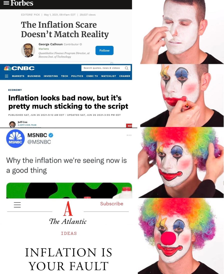clown inflation - meme