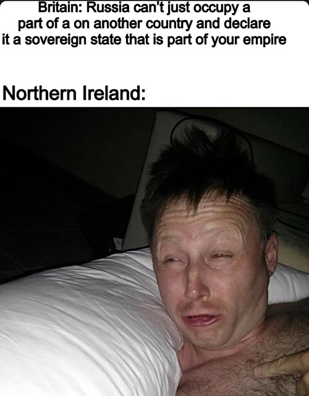 Britain to Russia: You can't just take over a country! Also Britain: - meme