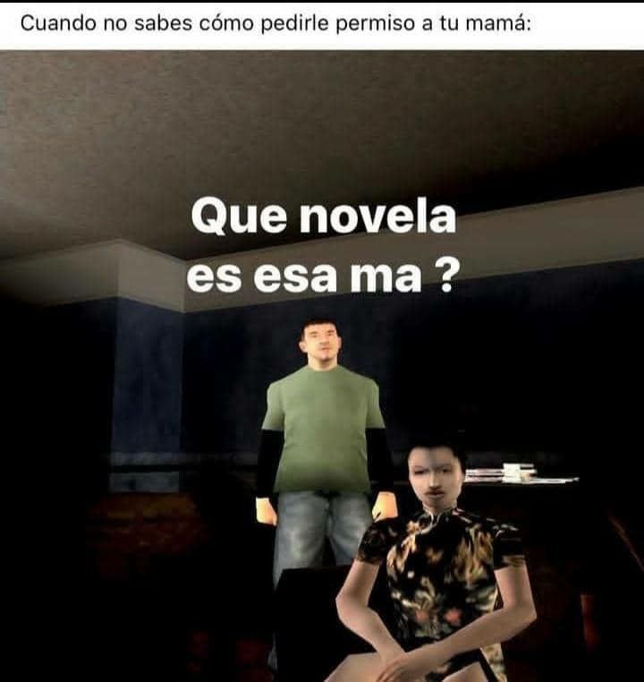cuando no sabes cómo pedirle permiso a tu madre - meme