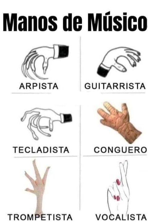 Manos de músicos - meme
