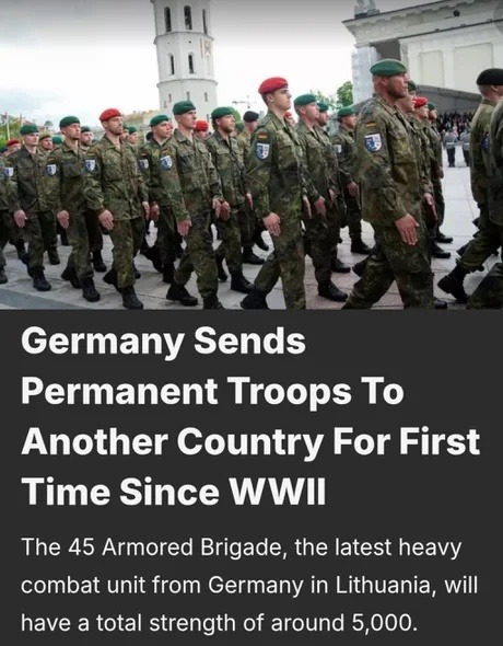 Germany sending troops again… history feels tense - meme