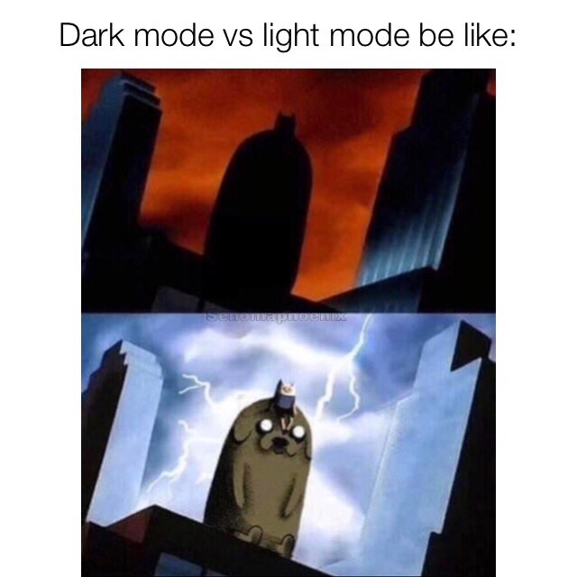 Dark mode - meme