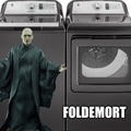 Voldemort doing laundry